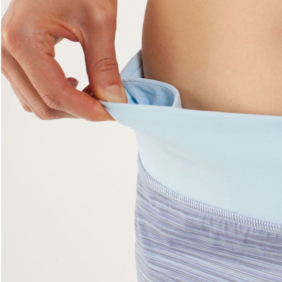 LULULEMON VTG RUN PACE SETTER SKIRT in Twisted Stripe Caspian Blue/Caspian Blue - Picture 6 of 11